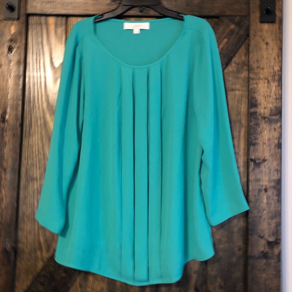 Loft 3/4 green top